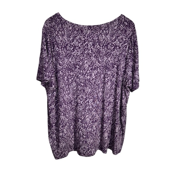 Modern-Fit Vneck Tee Purple Graphic Print Size 2x NWT Brand New - Picture 4 of 12